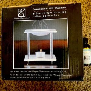 NIB-Elegant Expressions Fragrance Oil Warmer + Oil